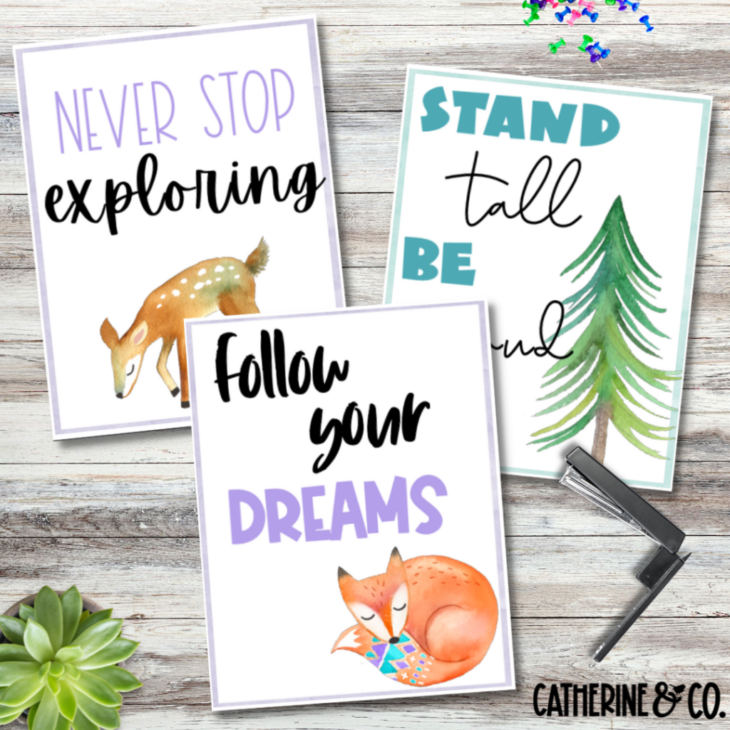 3 Classroom inspirational posters ready to hang on the classroom wall